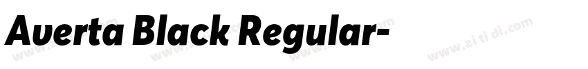 Averta Black Regular字体转换